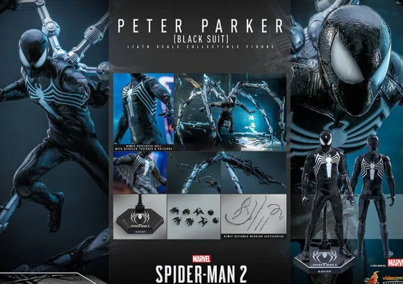 1/6 Video Game Masterpiece - Fully Poseable Figure: Marvel's Spider-Man 2 - Peter Parker (Black Suit)