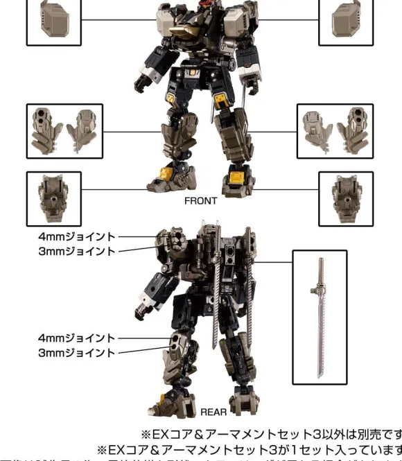 Diaclone EX Core & Armament Set 3