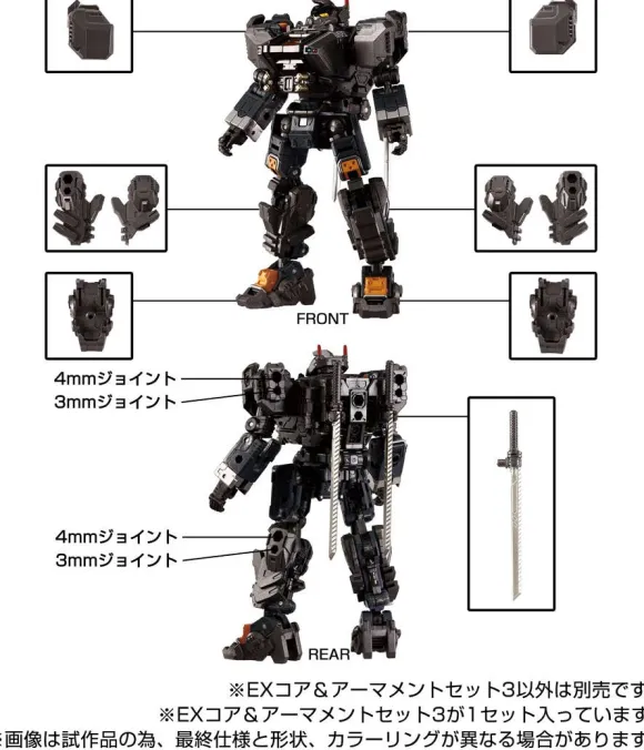 Diaclone EX Core & Armament Set 3