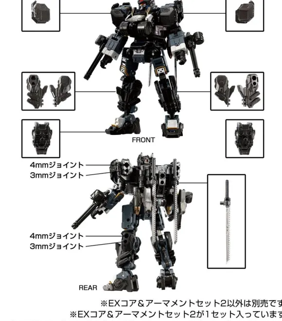 Diaclone EX Core & Armament Set 2