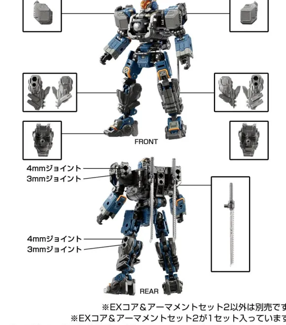 Diaclone EX Core & Armament Set 2