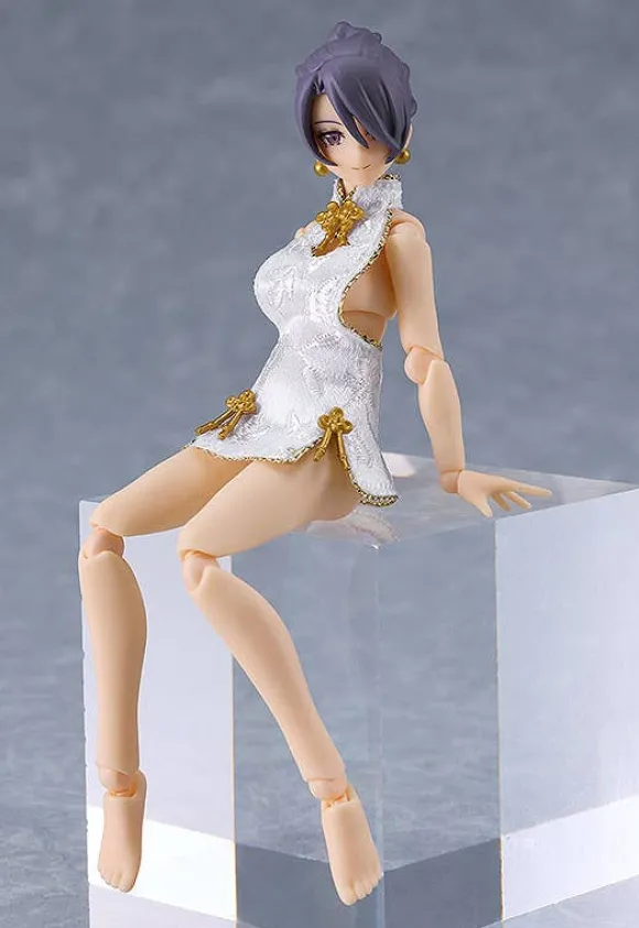 figma Female Body (Mika) with Mini Skirt Chinese Dress Outfit (White)