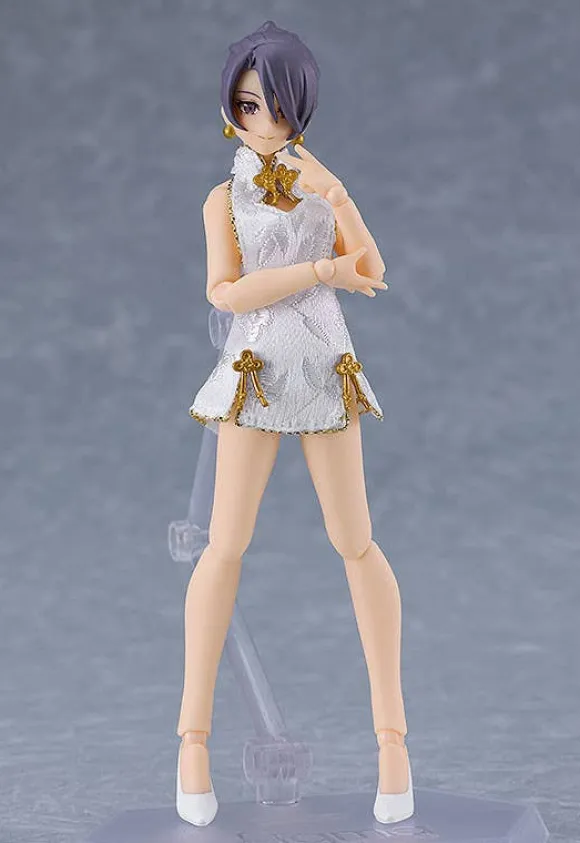 figma Styles Mini Skirt Chinese Dress (White)