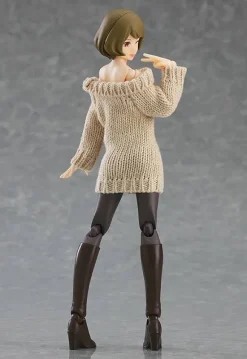 figma Styles Off-the-Shoulder Sweater Dress (Pink Beige)