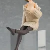 figma Styles Off-the-Shoulder Sweater Dress (Gray)