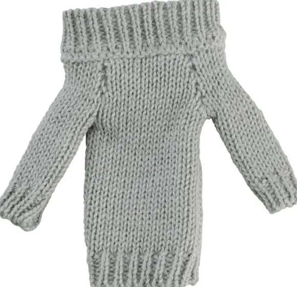 figma Styles Off-the-Shoulder Sweater Dress (Gray)