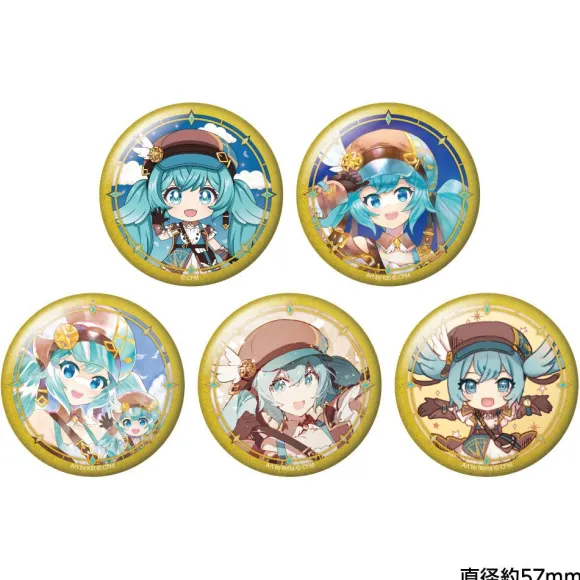 Hatsune Miku: Nendoroid 100th Anniversary Exhibition Trading Glitter Badges: 1Box (5pcs)