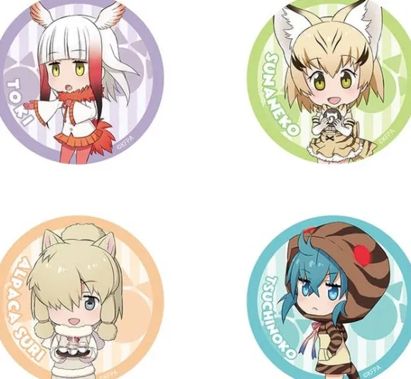 Kemono Friends Nendoroid Plus Can Badge Set Mountain & Desert Area