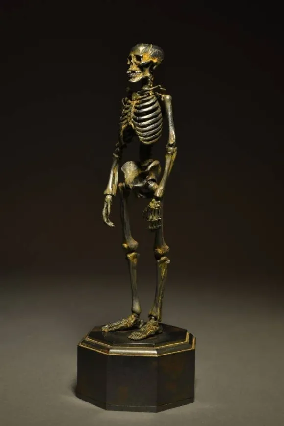 KT Project KT-005 Takeya Style Jizai Okimono - Skeleton Iron Rust Color