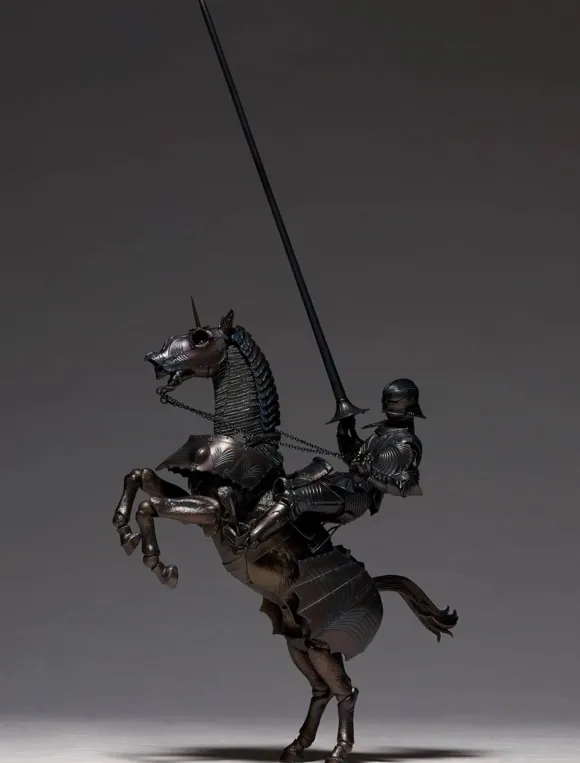 KT Project Takeya Shiki Jizai Okimono: 15th Century Gothic Equestrian Armor Bronze