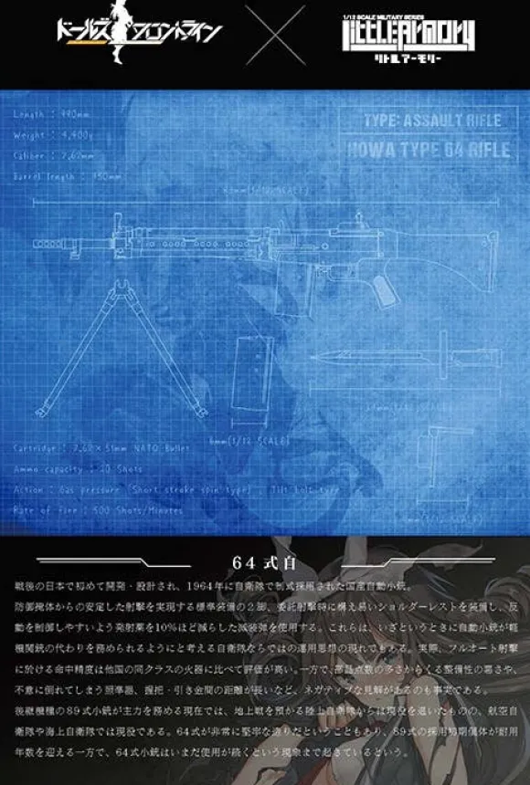 1/12 (LADF04) Girls' Frontline Howa Type 64 Battle Rifle