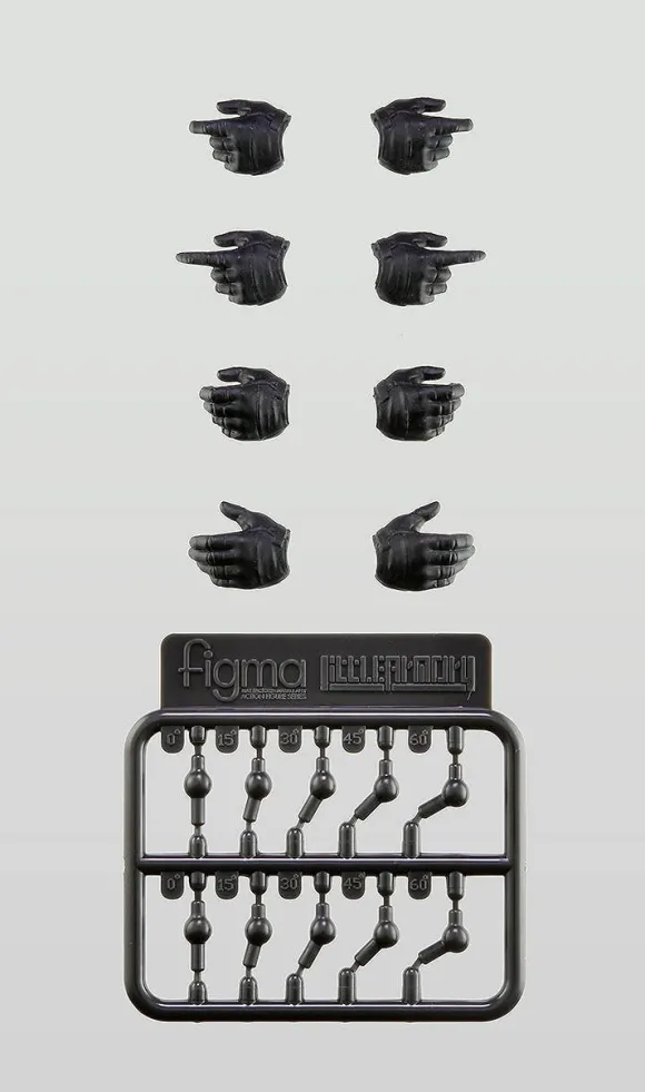 LA-OP18: figma Tactical Gloves L Size (Black) (Little Armory)