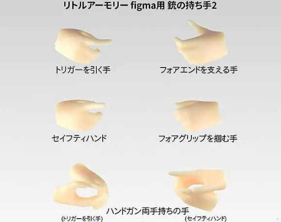 1/12 Little Armory: LAOP12: figma Hands for Guns 2 - Handgun Set
