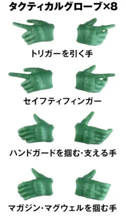 1/12 Little Armory [LA-OP10] Tactical Gloves for Sousai Shojo Teien (Green)