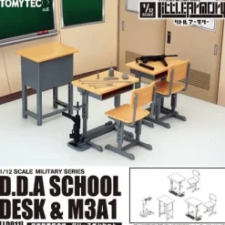 1/12 LittleArmory [LD011] Desk for Designated Defense High School & Grease Gun Set