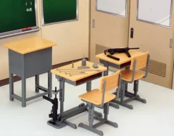 1/12 LittleArmory [LD011] Desk for Designated Defense High School & Grease Gun Set