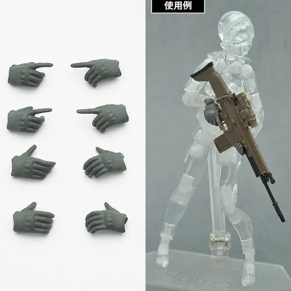 LittleArmory-OP5: figma Tactical Gloves (Mas Grey)