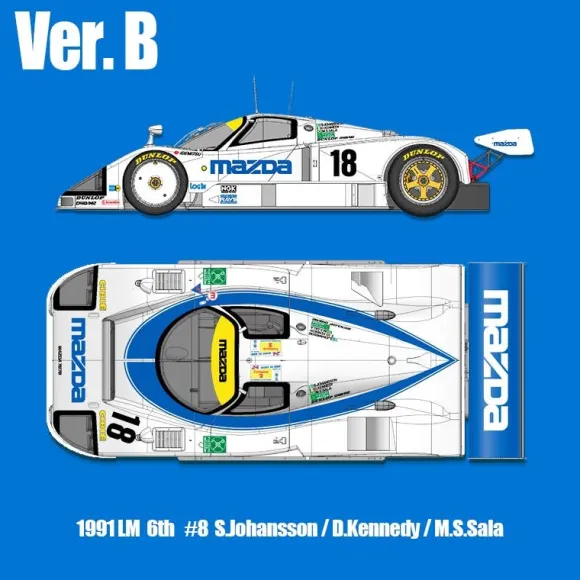 1/43 MAZDA 787B Ver.B : 1991 LM 24hours #8 S.Johanson / D.Kennedy / M.S.Sala