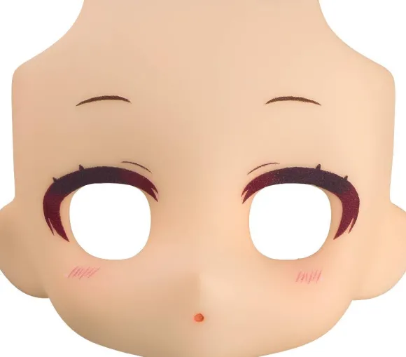 Nendoroid Doll Customizable Face Plate - Narrowed Eyes: With Makeup (Almond Milk)