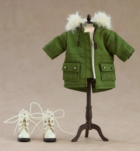 Nendoroid Doll Warm Clothing Set: Boots & Mod Coat (Khaki Green)