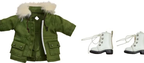 Nendoroid Doll Warm Clothing Set: Boots & Mod Coat (Khaki Green)