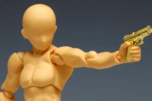 1/12 Realistic Handgun (6 Types) Gold Coating Ver.