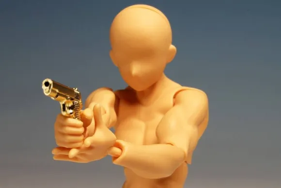 1/12 Realistic Handgun (6 Types) Gold Coating Ver.