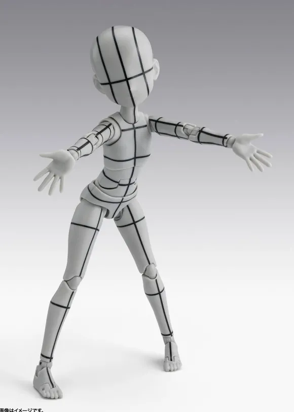 S.H.Figuarts Body-chan -Ken Sugimori- Edition -Wireframe- (Gray Color Ver.)