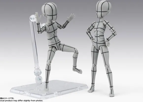 S.H.Figuarts Body-chan -Ken Sugimori- Edition -Wireframe- (Gray Color Ver.)