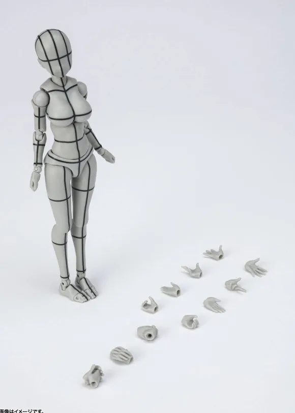 S.H.Figuarts Body-chan -Kentaro Yabuki- Wireframe (Gray Color Ver.) (Reissue)