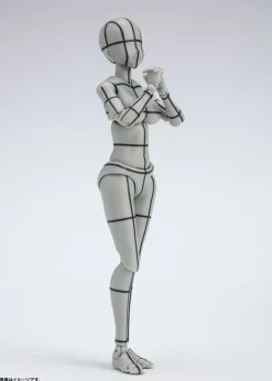 S.H.Figuarts Body-chan -Kentaro Yabuki- Wireframe (Gray Color Ver.) (Reissue)