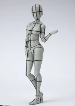 S.H.Figuarts Body-chan -Kentaro Yabuki- Wireframe (Gray Color Ver.) (Reissue)