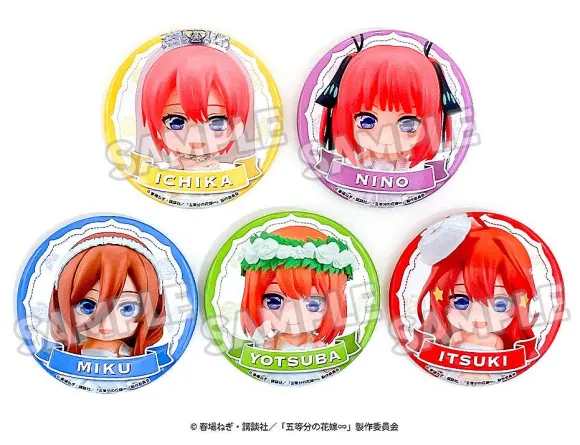 The Quintessential Quintuplets Nendoroid Plus Collectible Pinback Button: 1Box (5pcs)
